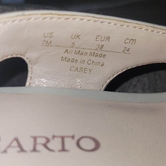 Franco Sarto Cream Wedge Heel Sandals Size 7M - Picture 6 of 6